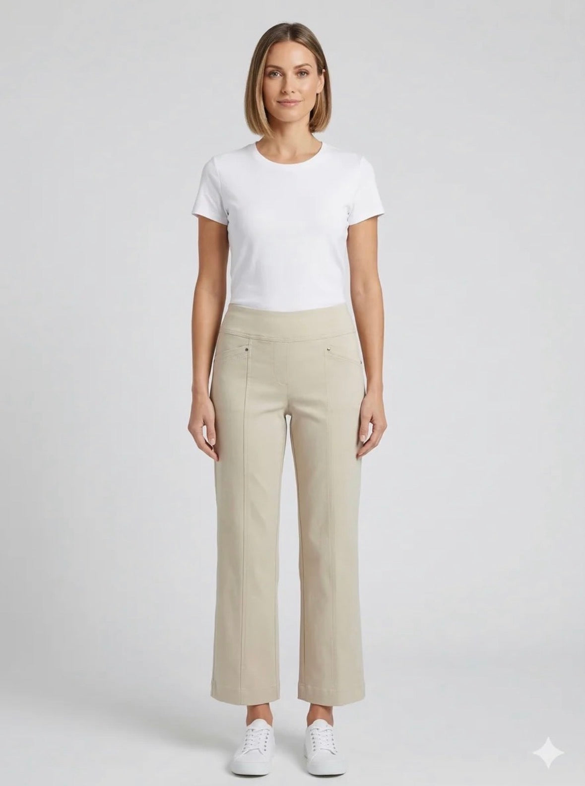 CONTROL STRETCH WIDE LEG W/ FAUX POCKET-Pineapples Boutique