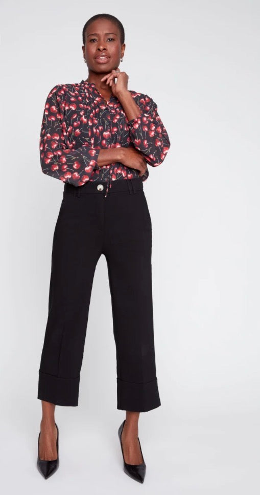 Wide Leg Crop Pant-Pineapples Boutique