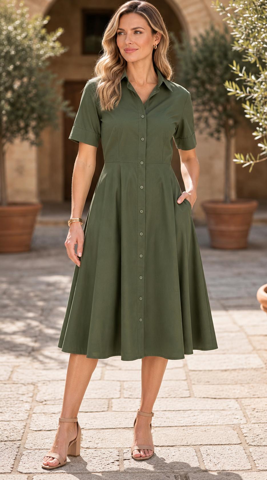 Nan Midi Dress Style #101958-Pineapples Boutique