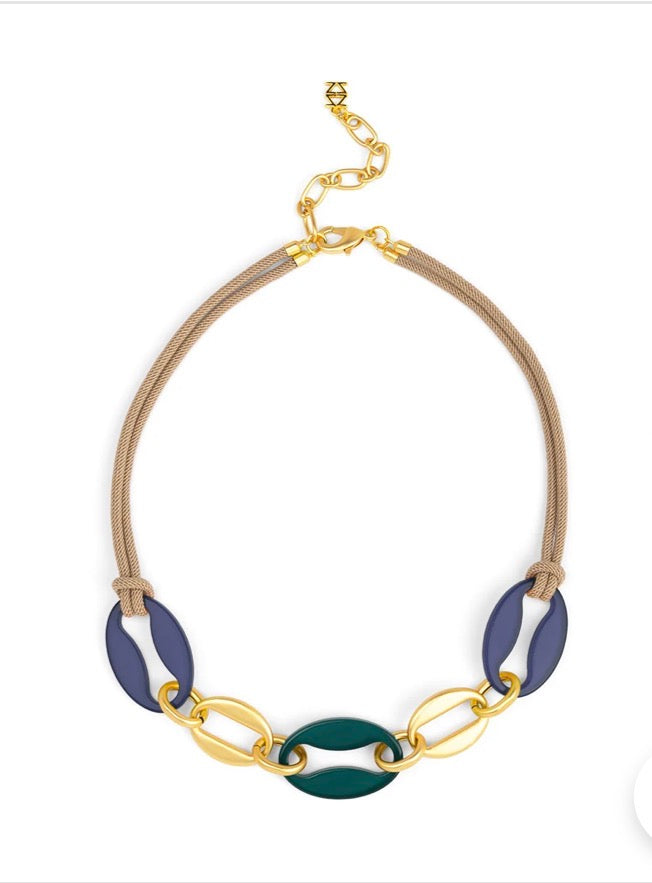Multi Color Anchor Link Pendant Short-Pineapples Boutique