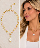 Baroque Drop Pendant Necklace #VN3041-Pineapples Boutique