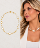 Prism Pearl Magnet Collar Necklace #VN3064-Pineapples Boutique