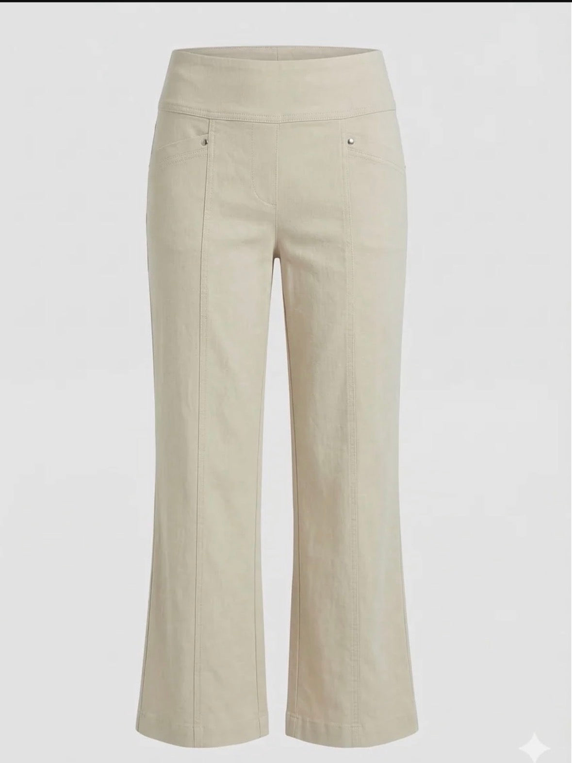 CONTROL STRETCH WIDE LEG W/ FAUX POCKET-Pineapples Boutique