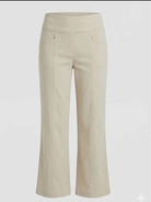 CONTROL STRETCH WIDE LEG W/ FAUX POCKET-Pineapples Boutique
