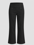 CONTROL STRETCH WIDE LEG W/ FAUX POCKET-Pineapples Boutique