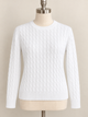 Crew Neck Cable Sweater-Pineapples Boutique