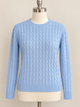 Crew Neck Cable Sweater-Pineapples Boutique