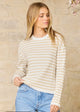 Libby Pullover in Chalk Combo Sweater-Pineapples Boutique