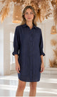 Denim Dress Style #6160904-Pineapples Boutique