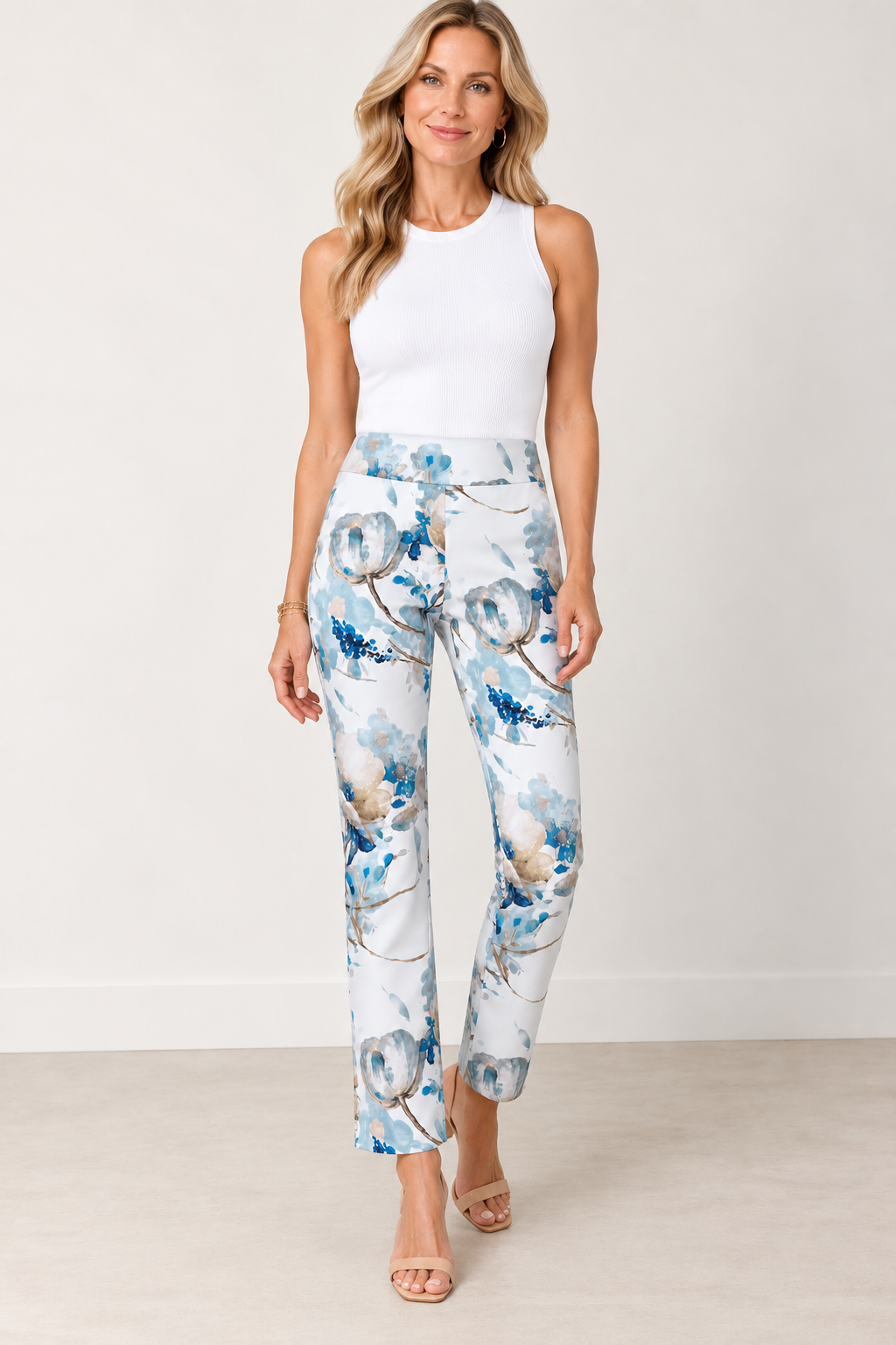 Pull on straight leg pant Style #P507-Pineapples Boutique