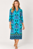 Kallan Midi Shirt Dress Style #107219-Pineapples Boutique
