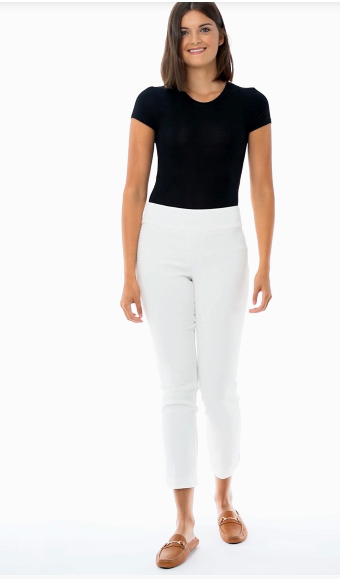 Petal Slit Ankle Pant Style #65027A-Pineapples Boutique