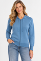 Knit Cardigan Zip Front Hoodie #12645-Pineapples Boutique