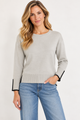 Pullover Contrast Sweater #32536-Pineapples Boutique