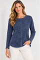 Blue Ridge Crew Neck Top #62755-Pineapples Boutique