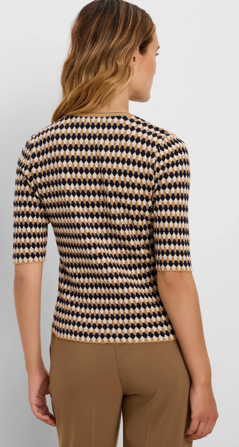 Angled Jacquard Sweater Style-Pineapples Boutique