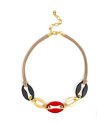 Multi Color Anchor Link Pendant Short-Pineapples Boutique