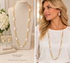 Baroque Link Long Necklace #VN3039-Pineapples Boutique